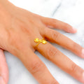 Beautiful Infinity Heart 21k Gold Ring 
