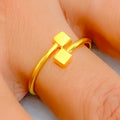 Modest Shiny Block 21k Gold Ring