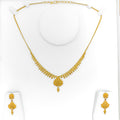 Timeless Checkered 22k Gold Necklace Set