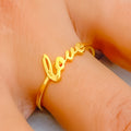Modish Fancy 21k Gold Love Ring 