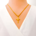 tasteful-shiny-22k-gold-cross-pendant