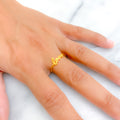 Posh Radiant 21k Gold Love Ring