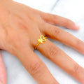 Golden Elegant Butterfly 21k Gold Ring 