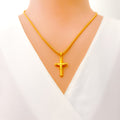 gleaming-22k-gold-cross-pendant