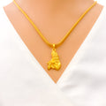 Sophisticated Pleasing 22k Gold Krishna Pendant 
