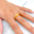 Glamorous Bow Shaped 21k Gold Ring 