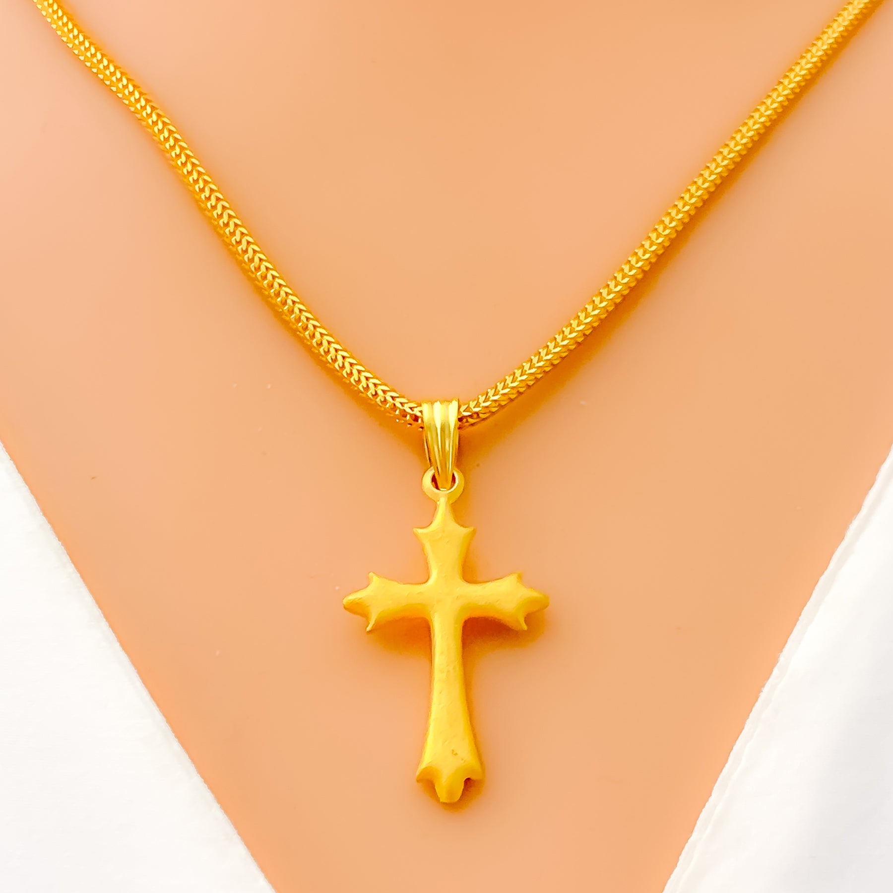Posh Smart 22k Gold Cross Pendant – Andaaz Jewelers