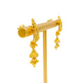 Shimmering Dangling 22k Gold Hanging Earrings