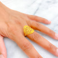 Stylish Grandiose 22K Gold Ring 