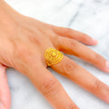 Luxurious Alluring Mandala 22K Gold Ring 