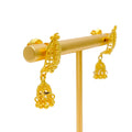 Regal Opulent 22k Gold Hanging Earrings