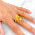 Eclectic Tasseled Vanki 22K Gold Ring 