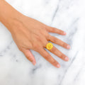Floral Vintage Charm 22K Gold Ring 