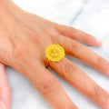 Floral Vintage Charm 22K Gold Ring 