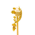 Adorned Pearlescent 22k Gold Hanging Earrings