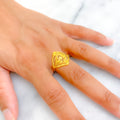 Artistic Impeccable 22K Gold Netted Ring 
