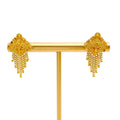 Dazzling Artistic 22k Gold Hanging Earrings