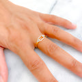 Chic Radiant Timeless 18K Gold + Diamond Ring 