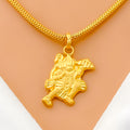 Classic Engraved 22k Gold Hanuman Pendant 