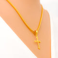 tasteful-dressy-22k-gold-cross-pendant