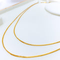 Flat Thin 22K Gold Box Chain