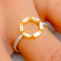 Exquisite Charming Halo 18K Gold + Diamond Ring 