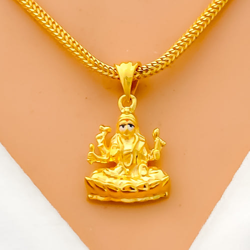 Delightful Dressy 22k Gold Maha Lakshmi Pendant 