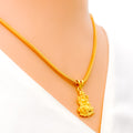 Festive Upscale 22k Gold Lakshmi Pendant 