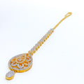 Lavish Twinkling Drop 22k Gold CZ Tikka 