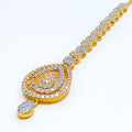 Dazzling Open Drop 22k Gold CZ Tikka 