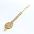 Dazzling Open Drop 22k Gold CZ Tikka 