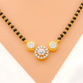 Festive Floral Diamond + 18k Gold Mangal Sutra 