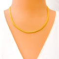 Fancy Dual Flat Fox 22k Gold Chain