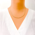Delicate Two-Tone 22K Gold Dual Bead Chain 