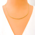 Delicate Two-Tone 22K Gold Dual Bead Chain -