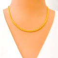 Reflective Ornate Thick Flat Fox 22k Gold Chain 