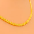 Reflective Ornate Medium Flat Fox 22k Gold Chain