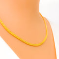 Reflective Ornate Medium Flat Fox 22k Gold Chain