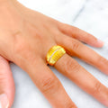 Exquisite Luscious 21k Gold CZ Ring