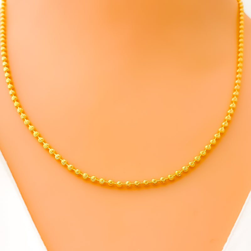 Fancy Eclectic Multi Bead 22K Gold Chain 