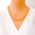 Thick Flat Square 22k Gold Bead Chain - 20"