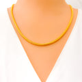 Thick Flat Square 22k Gold Bead Chain - 20"