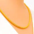 Thick Flat Square 22k Gold Bead Chain - 20"