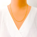 Fancy Alternating 22K Gold Fox Chain 
