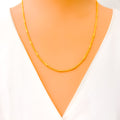Fancy Alternating 22K Gold Fox Chain 