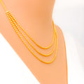 Charming Evergreen 22k Gold Beaded Necklace Set