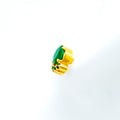 Modest Everyday 22k Gold Emerald Earrings 