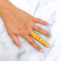 Bespoke Golden Checkered 22k Overall Gold Finger Ring 