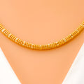 Hollow Alternating 22K Two-Tone Gold Chain - 22"