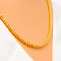 Hollow Alternating 22K Two-Tone Gold Chain - 22"